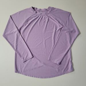 Runway Athletics Women's Lavender Crewneck Athletic Long Sleeve Top